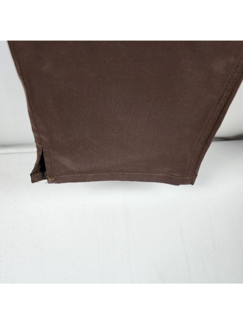 Edgely Pants 12 Short Womens Brown Faux Leather Straight Leg Pants - Picture 6 of 11